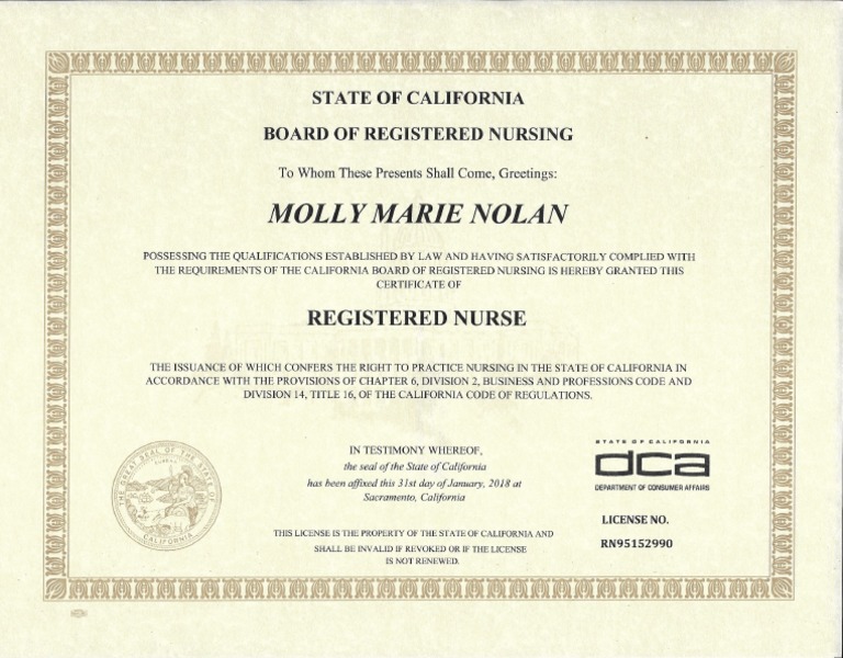 Buy California Nursing License